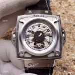 HUBLOT Limited Edition MP-08 Swiss Replica Watch SS Black Leather Strap